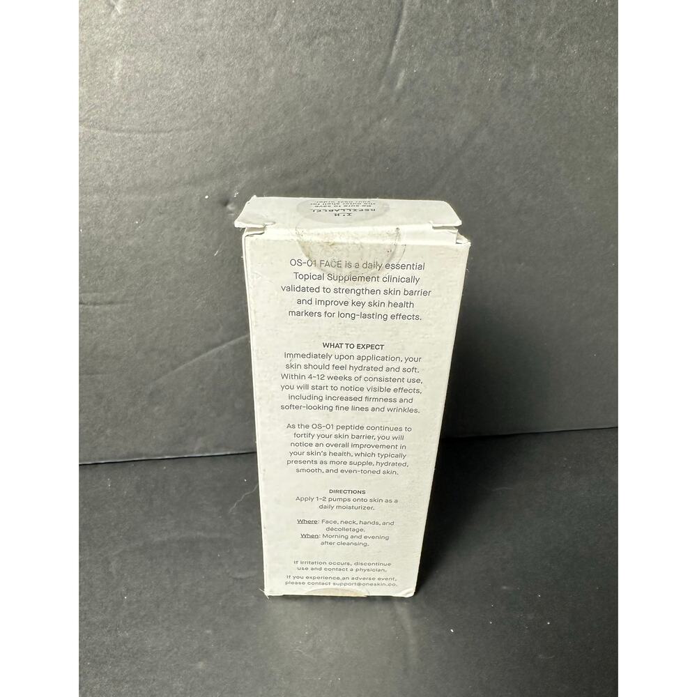 One Skin OS-01 Face Topical Supplement 50 Ml 1.7 Fluid Oz exp 08/27 Refillable - Picture 3 of 7
